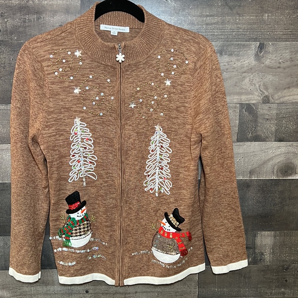 M Mercer Street Studio Christmas Cardigan